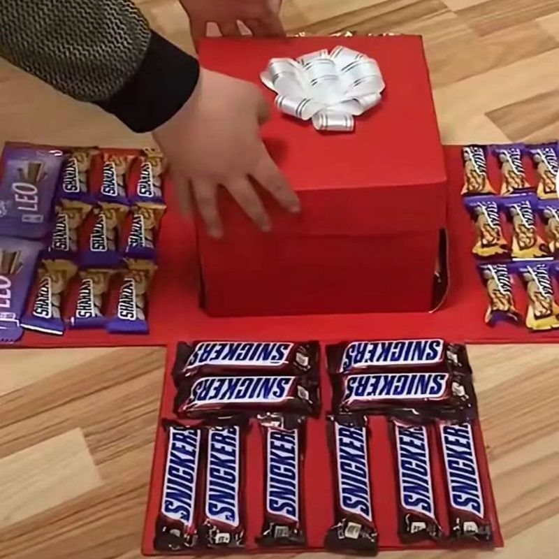 Кутия за подаръци с пет слоя и печатано лого — подарък за рожден ден и Коледа за съученик