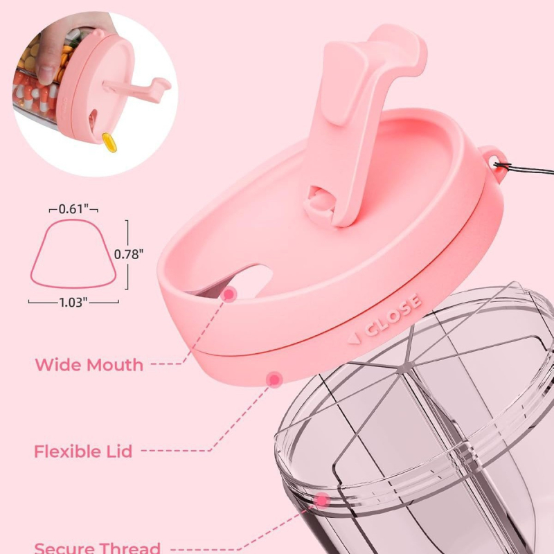 Εβδομαδιαίο κουτί χαπιών, 7 διαμερίσματα, σιλικόνη, αδιάβροχο, μεγάλη χωρητικότητα