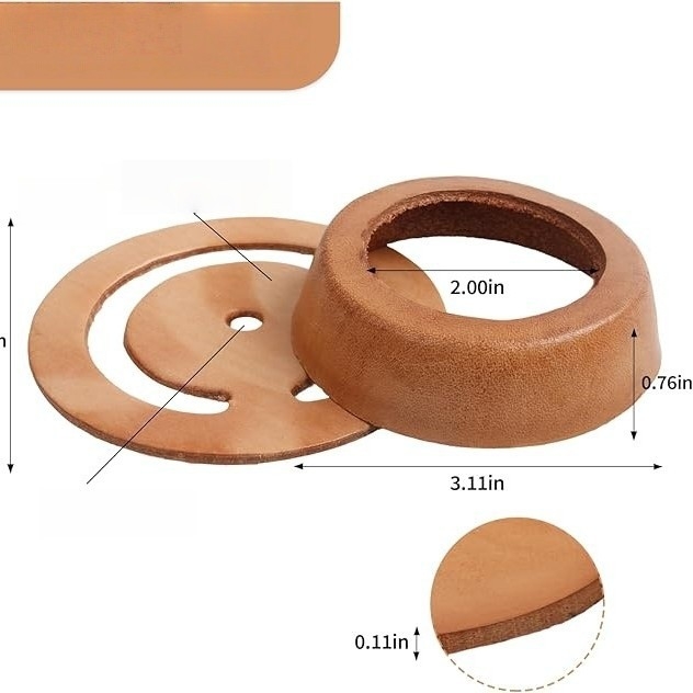 Тип 75 кожена купа за ръчна помпа — пистон, гумена подложка, кожена подложка, кожен пръстен