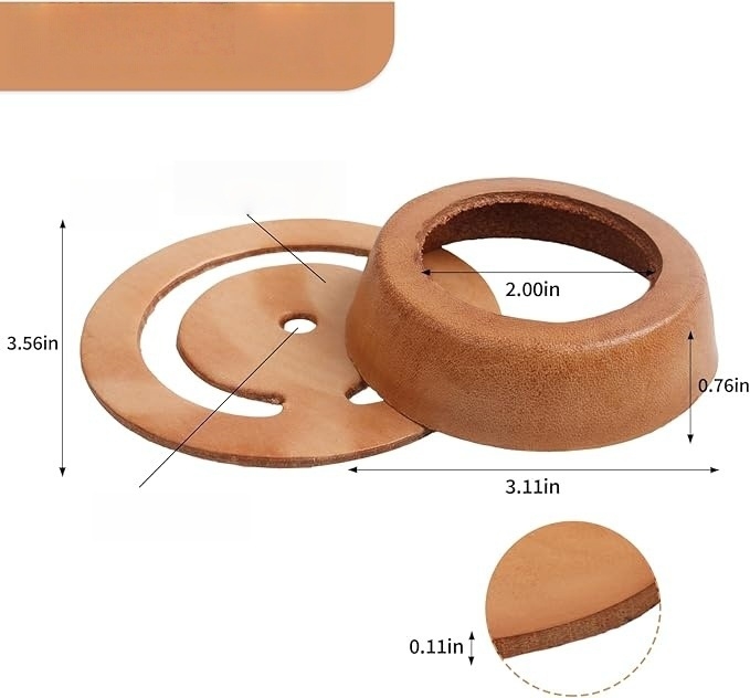 Тип 75 кожена купа за ръчна помпа — пистон, гумена подложка, кожена подложка, кожен пръстен