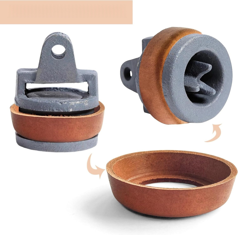 Тип 75 кожена купа за ръчна помпа — пистон, гумена подложка, кожена подложка, кожен пръстен