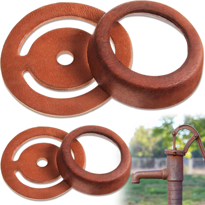Тип 75 кожена купа за ръчна помпа — пистон, гумена подложка, кожена подложка, кожен пръстен