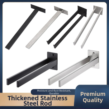 Rozsdamentes acél törölközőtartó, falra szerelhető, egyetlen rétegű, teherbírás 10 kg, felületi kezelés: sütőfesték, elektroplakolás, ezüstös felület