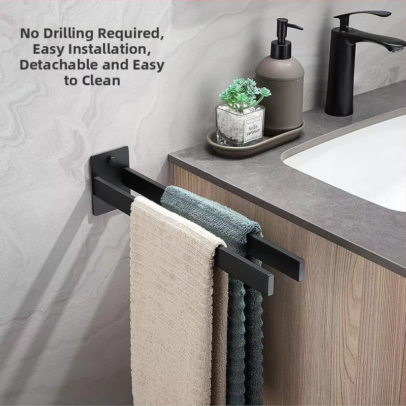 Držiak na uteráky z nehrdzavejúcej ocele, nástenný, jednovrstvý, nosnosť 10 kg, povrchová úprava: pečené lakovanie, elektroplatina, strieborný