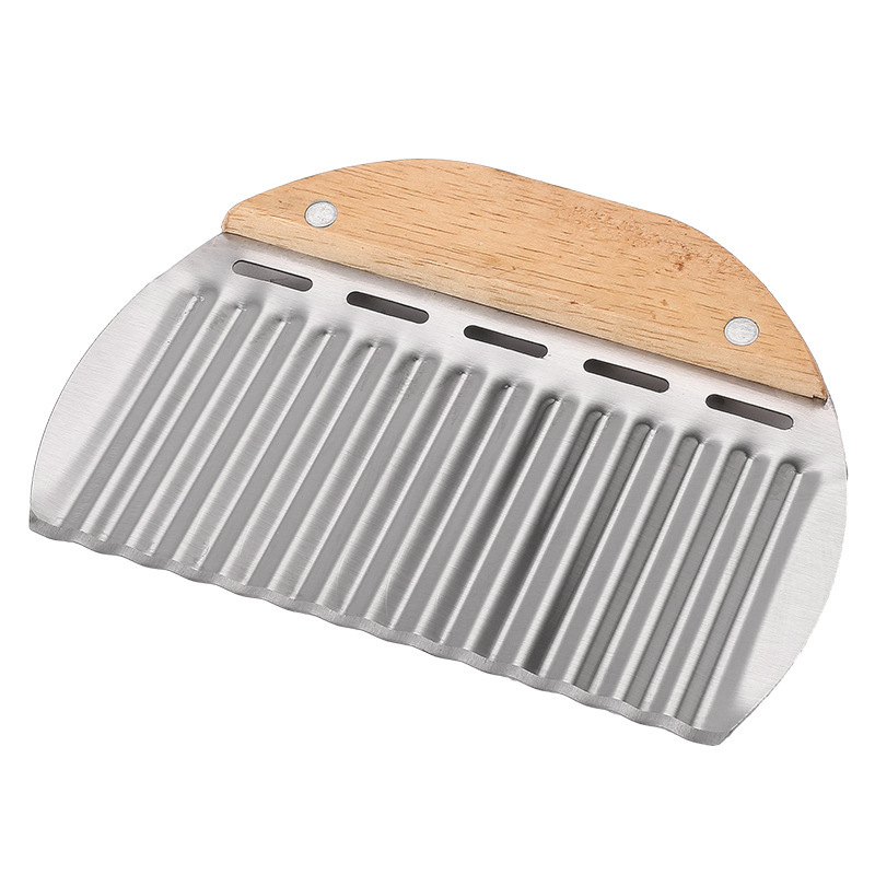 Universea nerūdijančio plieno miltų pjaustymo peilis su matavimo skale ir skraperiu – skirtas ryžių ritinėliams ir pusapvalių tortų pjaustymui