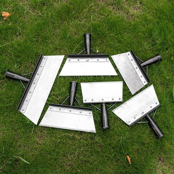 Πολυλειτουργική σκούπα καθαρισμού από χάλυβα μανγκανίου για τοίχους και παγωμένες επιφάνειες, εργαλείο αφαίρεσης ζιζανίων, σετ τριών τεμαχίων, μη εισαγόμενο