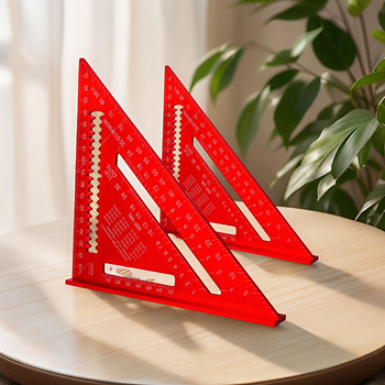 Дърводелски сет квадрат от алуминиева сплав със двойни скали (метрически и инчови), 45° и 90° ъгли