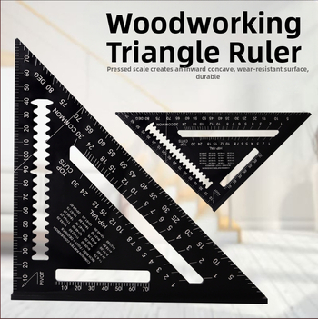 Дърводелски сет квадрат от алуминиева сплав със двойни скали (метрически и инчови), 45° и 90° ъгли