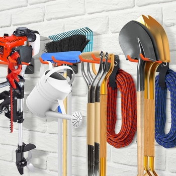 Junming Hardware: Falihoz szerelt garázs szerszám szervező – fémből készült lapát- és gereblyetartó, garázs és raktár számára, falra szerelhető, modern stílus