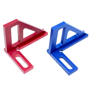 Алуминиев триъгълник‑правило за дървообработване с метрически и британски измервания, 45°/90° скали