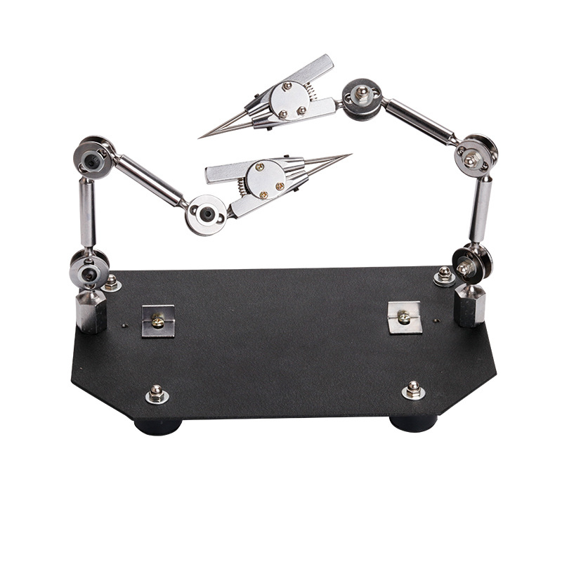 Hegesztő tartó háromkarú, dupla fejű hegesztő csipesz, segédeszköz asztal, márka Yilong