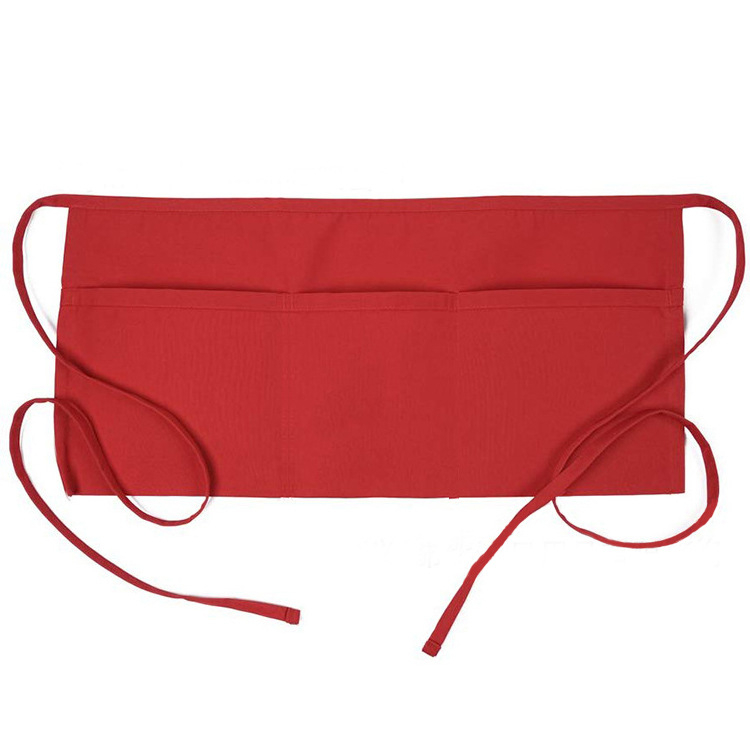 Ποδιά σερβιτόρου μέχρι τη μέση, χωρίς μανίκια, αδιάβροχη, πολυεστέρας-βαμβάκι, μοντέρνο μινιμαλιστικό στυλ