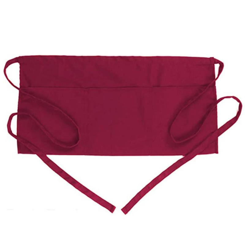 Ποδιά σερβιτόρου μέχρι τη μέση, χωρίς μανίκια, αδιάβροχη, πολυεστέρας-βαμβάκι, μοντέρνο μινιμαλιστικό στυλ