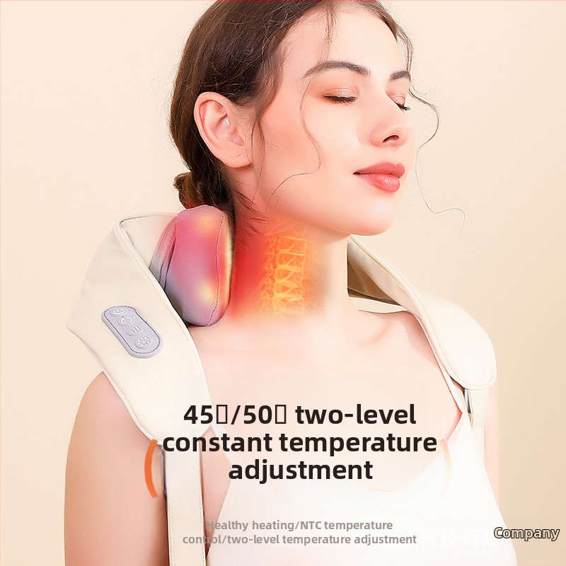 Масажор за шия и цялото тяло, инфрачервена терапия, 6 глави за масаж, презареждаем модел FZ-666, таймер, кабелно управление, 3 степени на сила