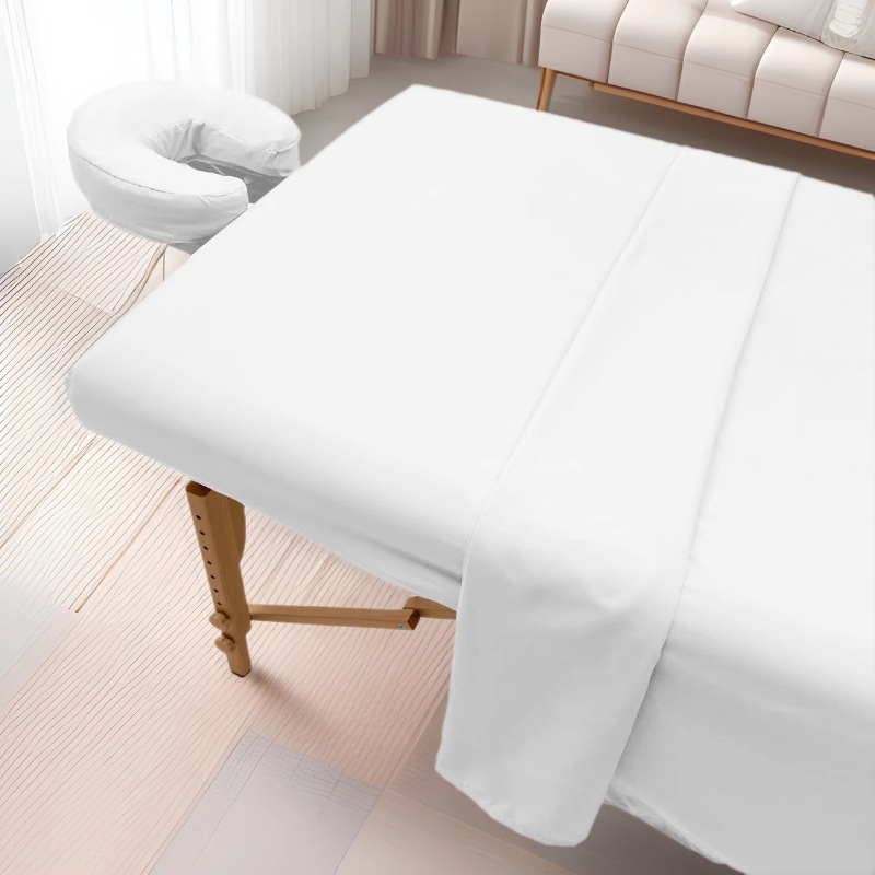 Комплект покривки за масажна маса за козметичен салон — антиплъзгаща се, износоустойчива; правоъгълна форма, химическо влакно