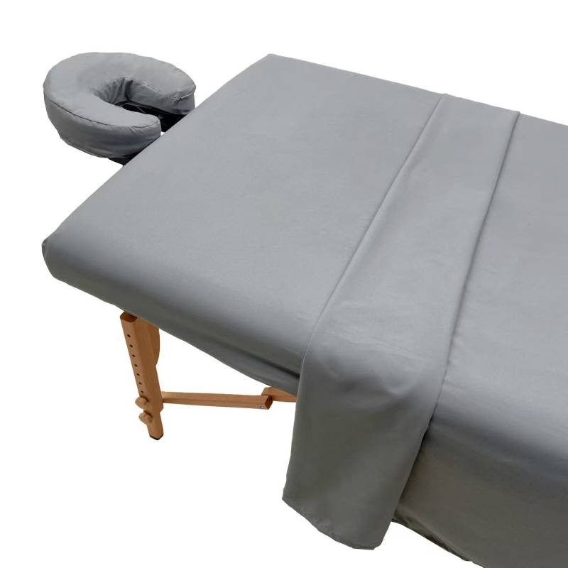 Комплект покривки за масажна маса за козметичен салон — антиплъзгаща се, износоустойчива; правоъгълна форма, химическо влакно