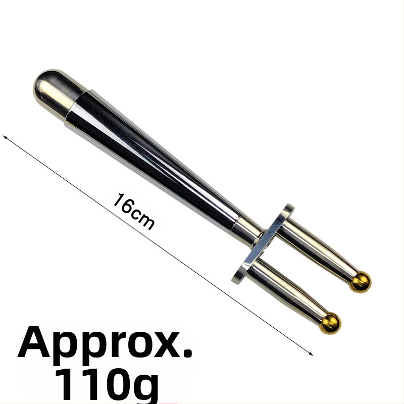 Magnetinė šakelės masažo lazdelė meridijonų terapijai — nerūdijantis plienas, apvali masažo galva, kaklo taikymui, begalinis greičio reguliavimas