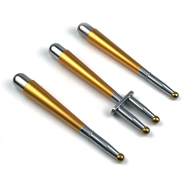 Magnetinė šakelės masažo lazdelė meridijonų terapijai — nerūdijantis plienas, apvali masažo galva, kaklo taikymui, begalinis greičio reguliavimas