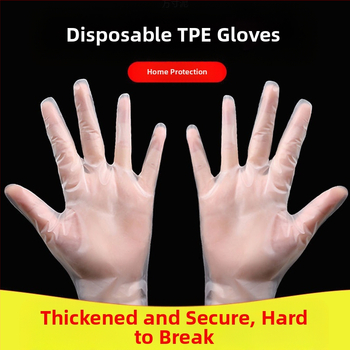 Vienkartinės store maisto kokybės pirštinės cateringu ir virtuvei, anti-slip, su logotipo spauda