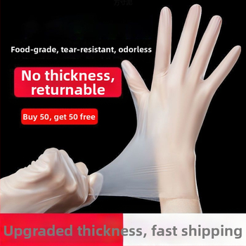 Vienkartinės store maisto kokybės pirštinės cateringu ir virtuvei, anti-slip, su logotipo spauda