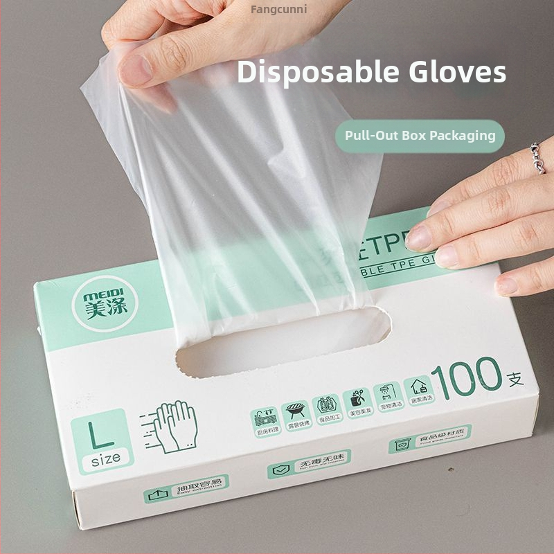 Vienkartinės store maisto kokybės pirštinės cateringu ir virtuvei, anti-slip, su logotipo spauda