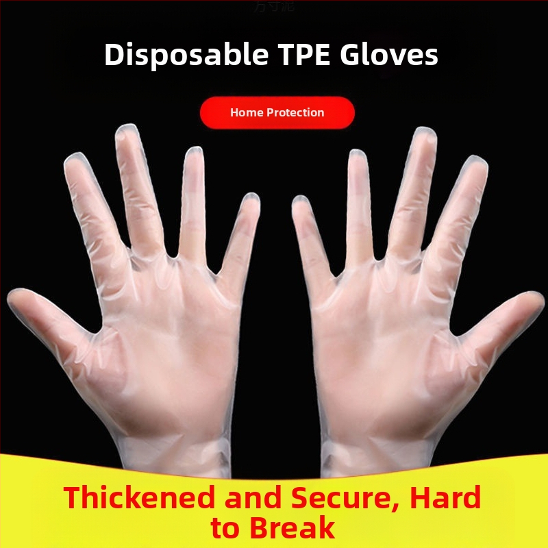 Еднократни хранителни ръкавици с повишена дебелина за кетъринг и кухня, защита при миене на съдове, противохлъзгащи, с отпечатано лого