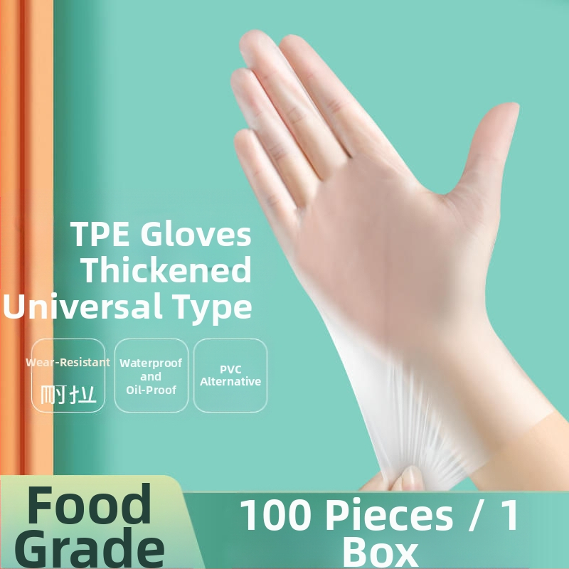 Vienkartinės store maisto kokybės pirštinės cateringu ir virtuvei, anti-slip, su logotipo spauda