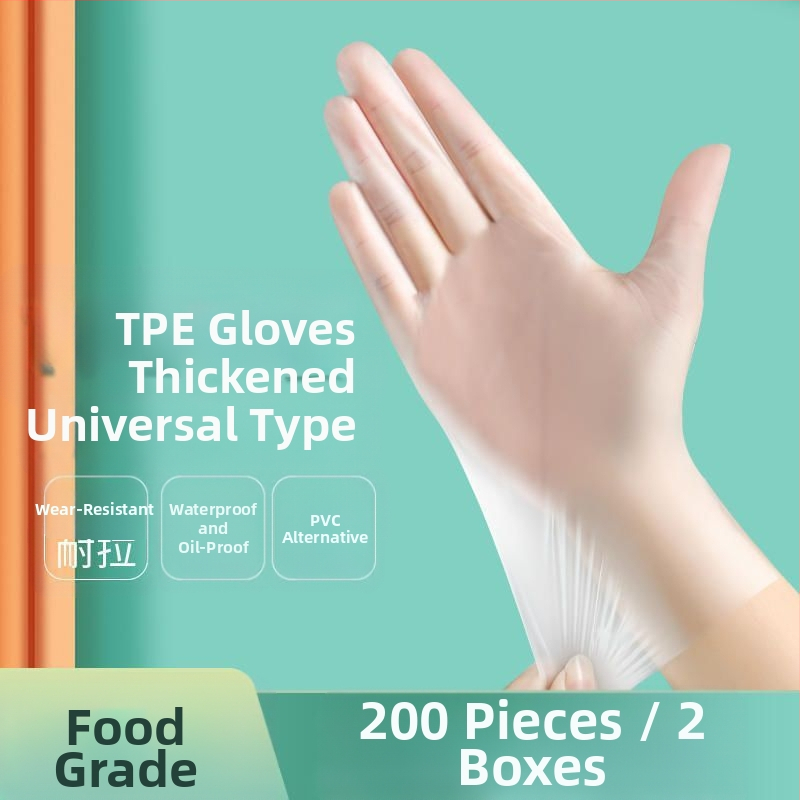 Vienkartinės store maisto kokybės pirštinės cateringu ir virtuvei, anti-slip, su logotipo spauda