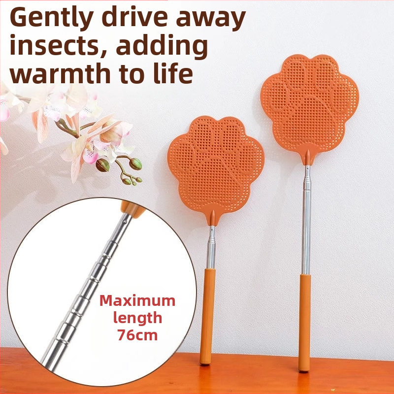 Ανθεκτική επεκτεινόμενη μυγοσκούπα με σιδερένιο ράβδο – πλαστική μυγοσκούπα για μύγες και κουνούπια