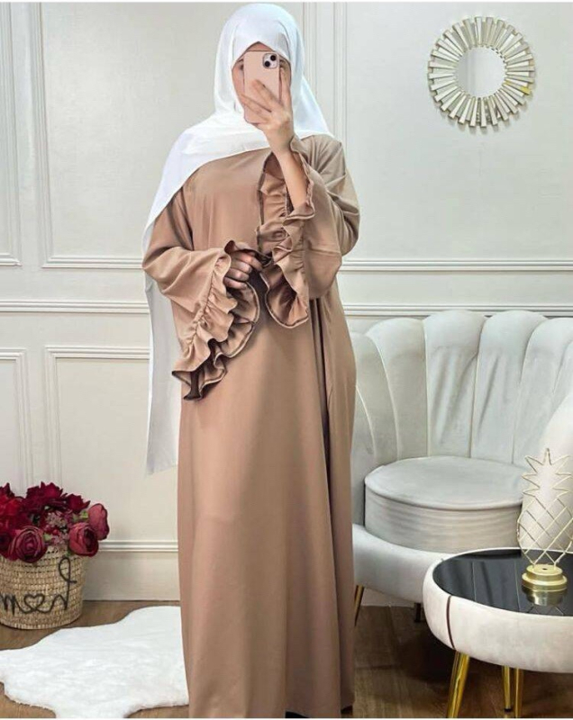 Rochie damă tip pulover, culoare solidă, croială A-line, mâneci clopot, poliester
