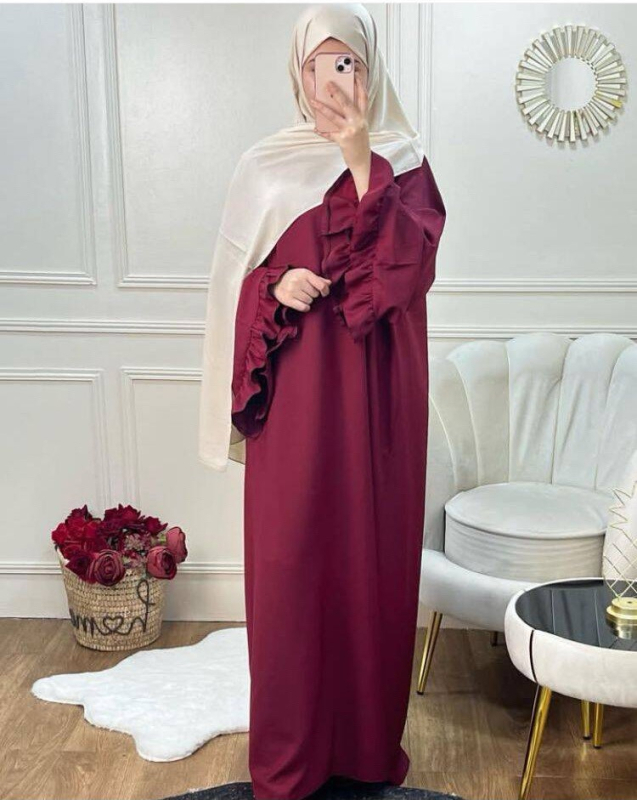 Rochie damă tip pulover, culoare solidă, croială A-line, mâneci clopot, poliester