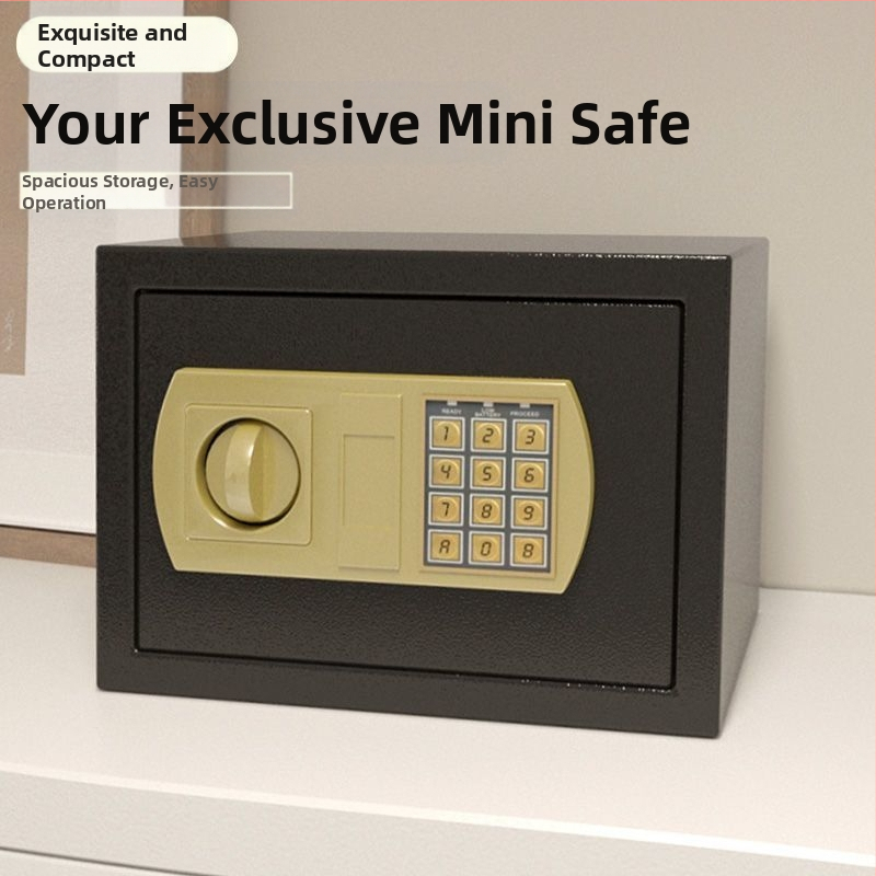 Сейф за спестявания със механичен заключващ механизъм и умна парола – стоманена конструкция, модерен минималистичен дизайн