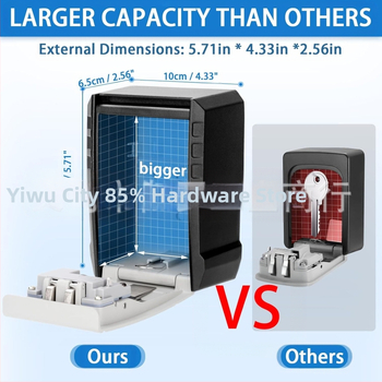 Κουτί κλειδιών από κράμα αλουμινίου, μοντέλο 817P, τύπος μηχανής, πάχος κλειδωτικής ράβδου 5 mm, για κλειδιά, τραπεζικές κάρτες και ταυτότητες