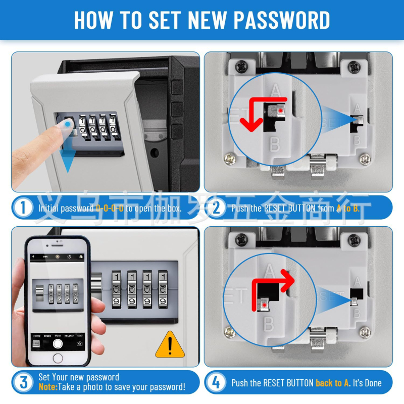 Κουτί κλειδιών από κράμα αλουμινίου, μοντέλο 817P, τύπος μηχανής, πάχος κλειδωτικής ράβδου 5 mm, για κλειδιά, τραπεζικές κάρτες και ταυτότητες