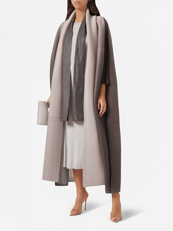 Naistele gradientne plisseeritud šifoonmantel, vaba lõige, pikk lõige