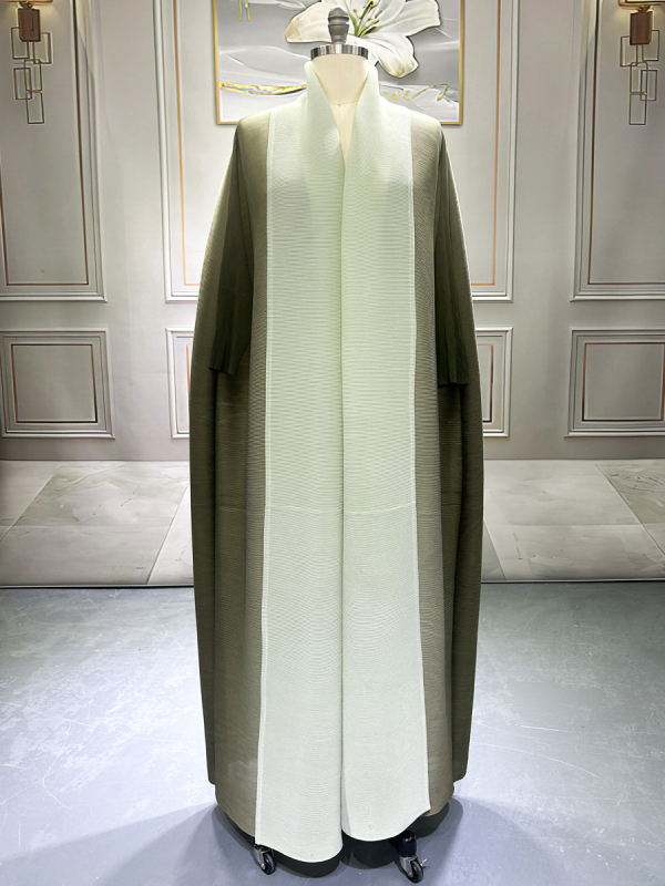 Naistele gradientne plisseeritud šifoonmantel, vaba lõige, pikk lõige