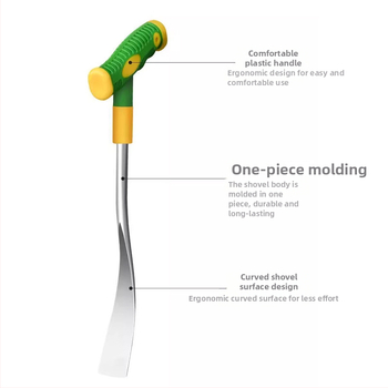 Česnakų ir laukinių daržovių kastuvas, plieninė rankena, galvutės ilgis 260 mm, plotis 30 mm, galvos svoris 0,3 kg, Pro-election