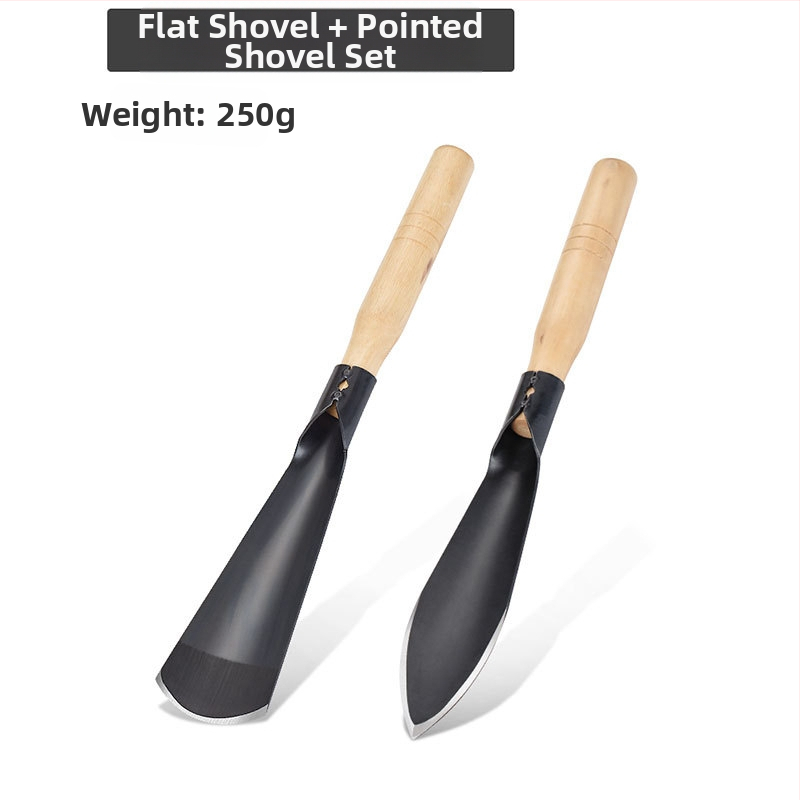 Česnakų ir laukinių daržovių kastuvas, plieninė rankena, galvutės ilgis 260 mm, plotis 30 mm, galvos svoris 0,3 kg, Pro-election