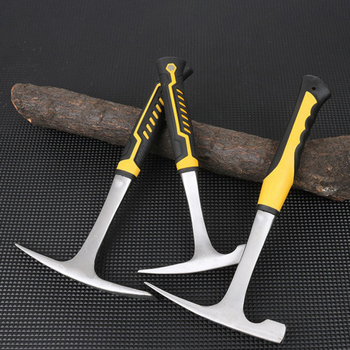 Γεωλογικό σφυρί με μυτερή άκρη και επίπεδη κεφαλή από μαγάνιο χάλυβα, λαβή από ατσάλι, 1 κιλό