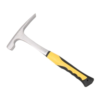 Γεωλογικό σφυρί με μυτερή άκρη και επίπεδη κεφαλή από μαγάνιο χάλυβα, λαβή από ατσάλι, 1 κιλό