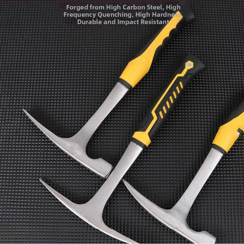 Геоложки чук с остър връх и плоска глава, глава от манганова стомана, стоманена дръжка, 1 кг