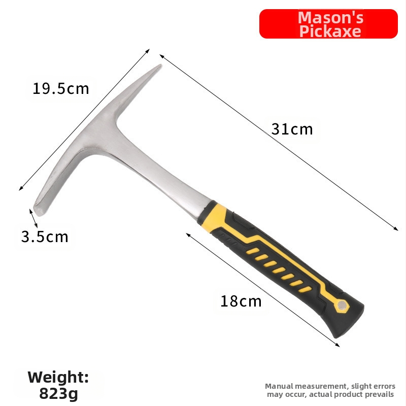 Geológiai kalapács lapos fejű kivitel, mangán‑acéls fej, acél nyél, 1 kg