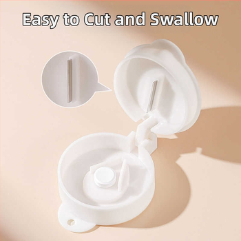 Φορητό κουτί χαπιών από PP πλαστικό, για φάρμακα, με καπάκι, προσαρμοζόμενο