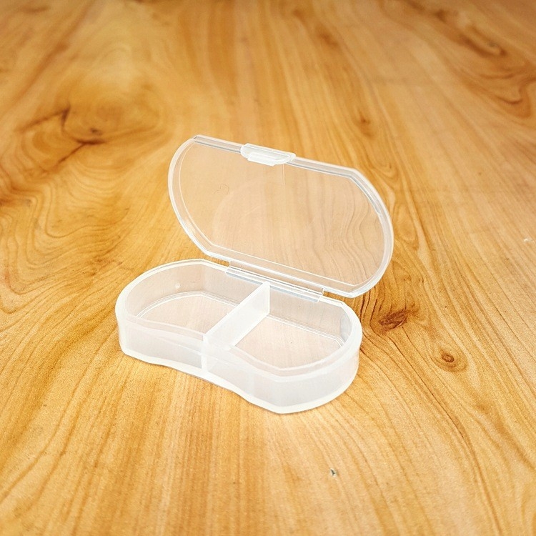 Nešiojama tablečių dėžutė iš PP plastiko, vaistams, su dangteliu, pritaikoma