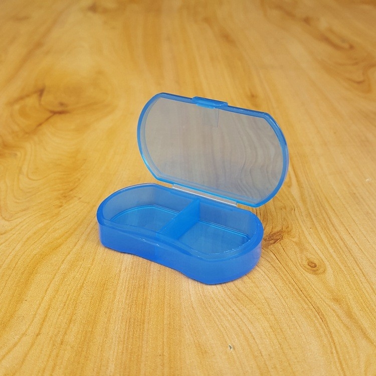 Nešiojama tablečių dėžutė iš PP plastiko, vaistams, su dangteliu, pritaikoma