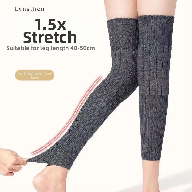 Унисекс затоплящи ленти за коляно и крак с флисово вътрешно покритие, кашмирена топлина за възрастни