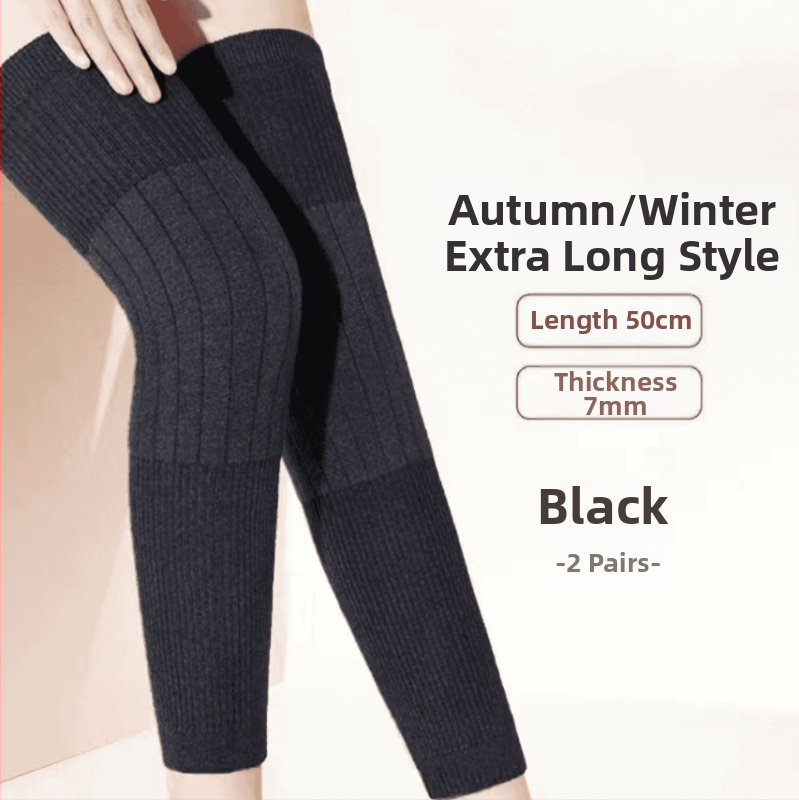 Унисекс затоплящи ленти за коляно и крак с флисово вътрешно покритие, кашмирена топлина за възрастни