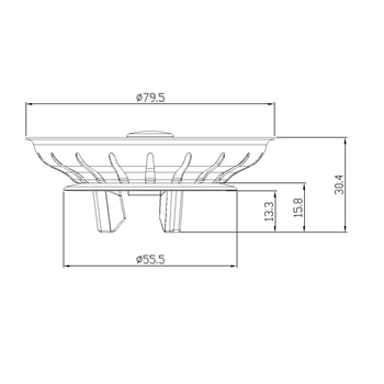 Nehrđajući čelični poklopac odvoda za kuhinjski sudoper, vodonepropusni kišobran model Waterproof umbrella; težina 40 g; presjek 79 tanak