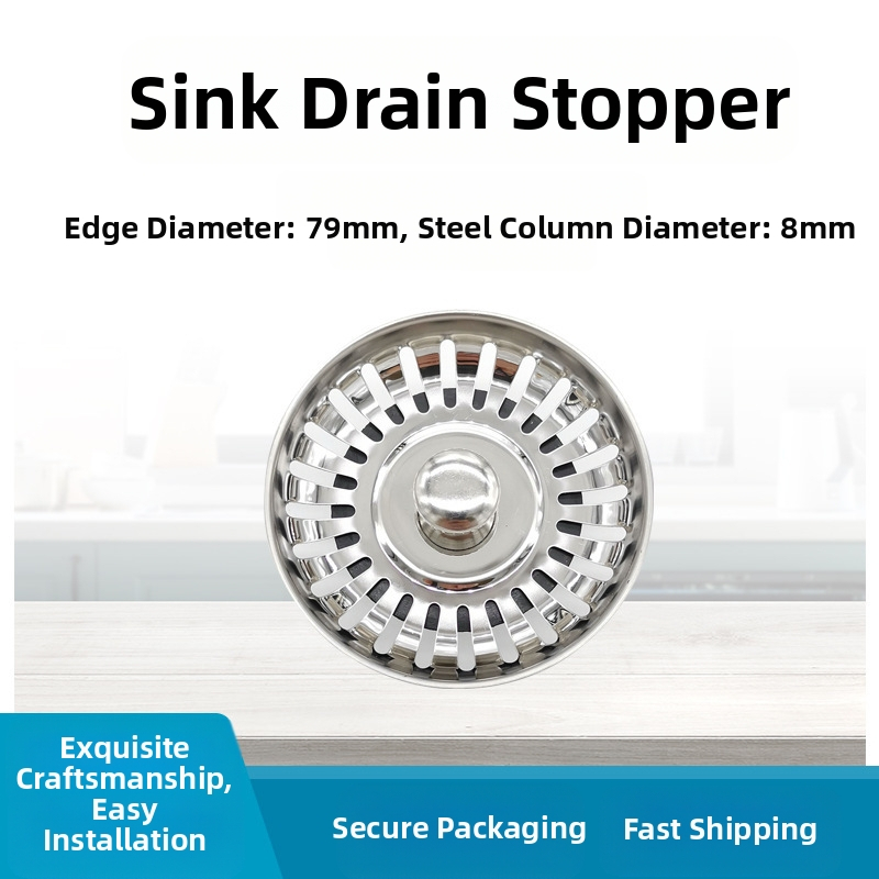 Nehrđajući čelični poklopac odvoda za kuhinjski sudoper, vodonepropusni kišobran model Waterproof umbrella; težina 40 g; presjek 79 tanak