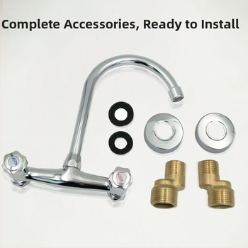 Robinet de bucătărie din cupru, încastrat în perete, apă caldă și rece, supapă cu disc ceramic, control dual, 2–90°C